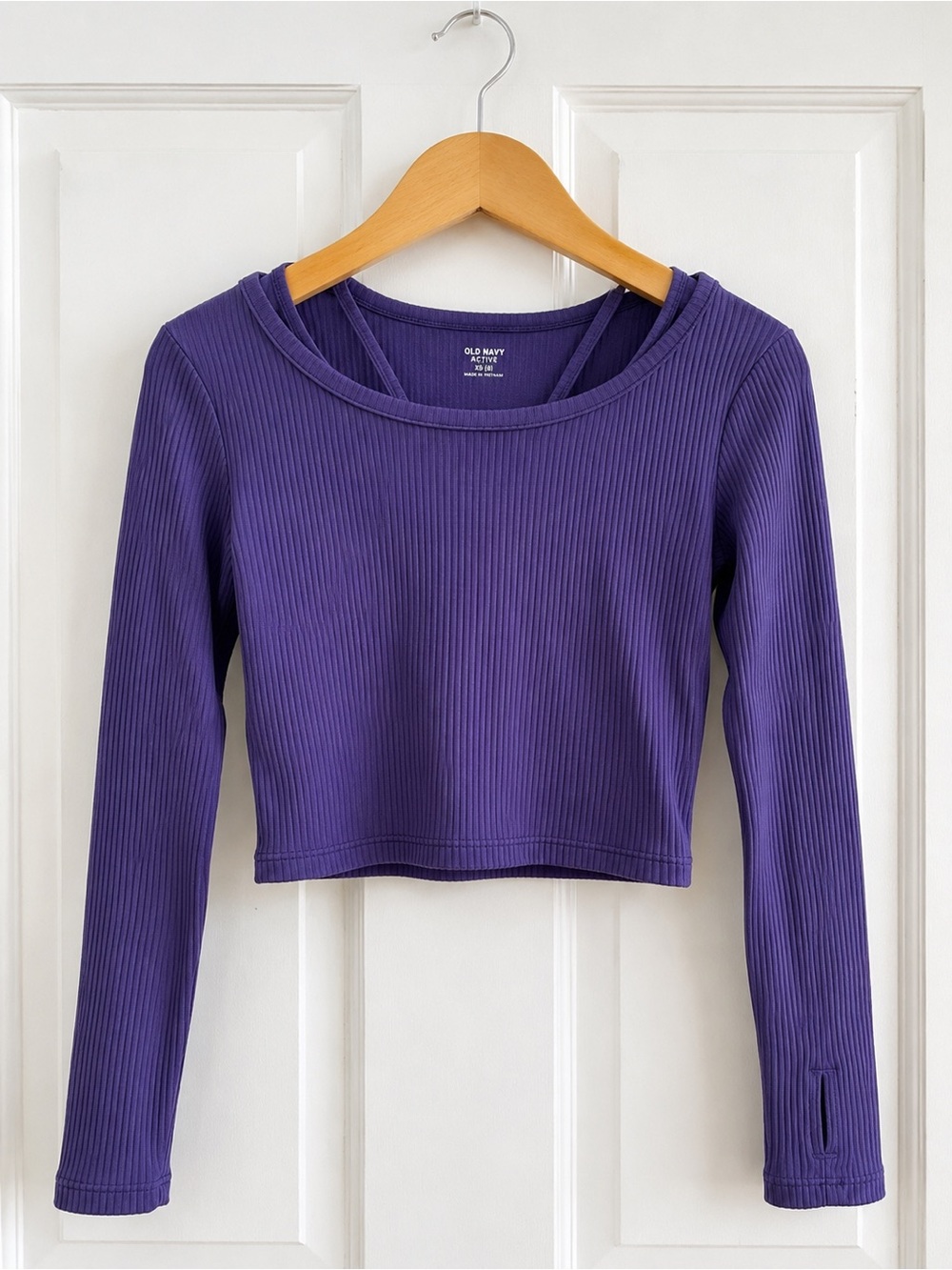 Old Navy Active Purple Athletic Top Girls | Built-In Bra | Dance Gymnastics